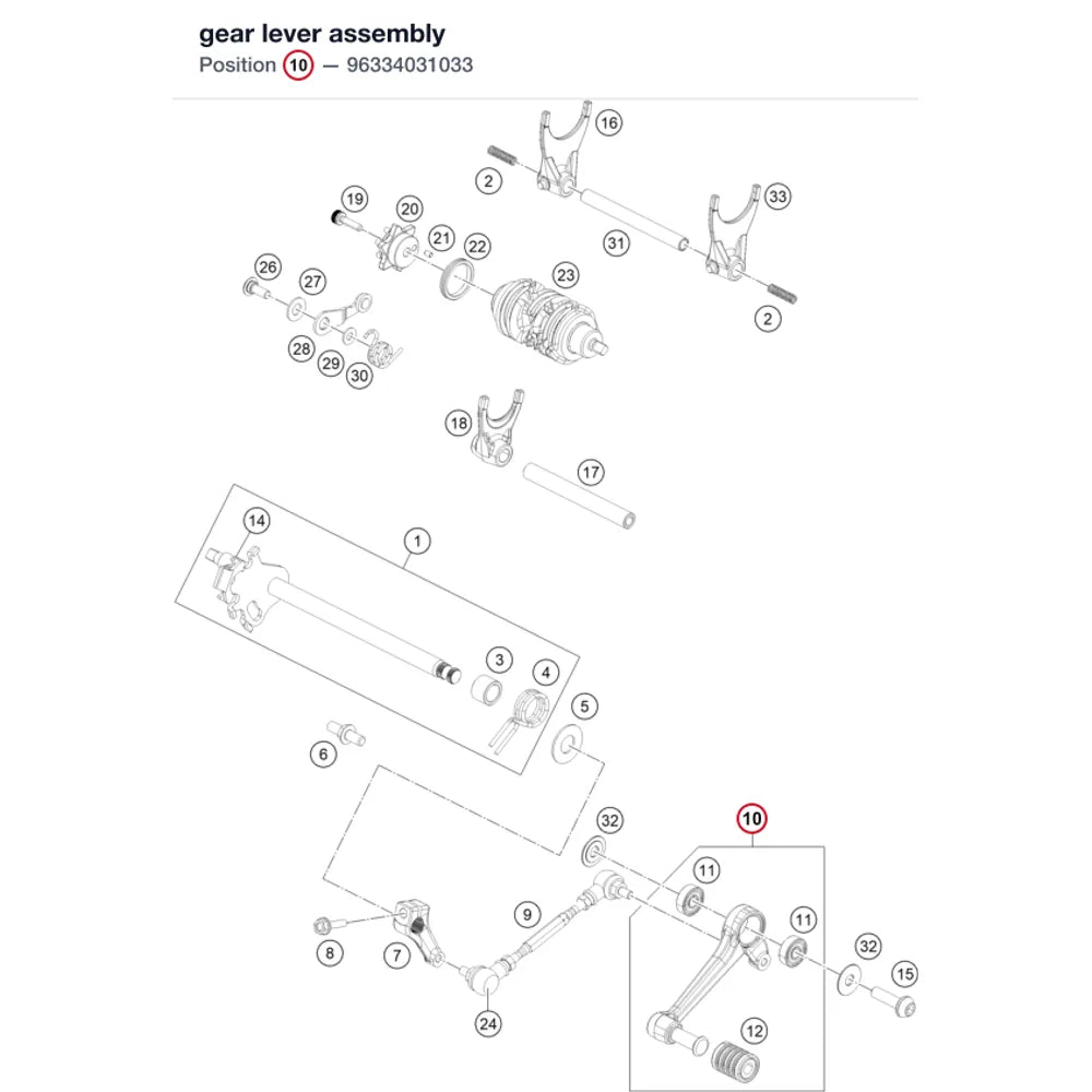 gear lever assembly
