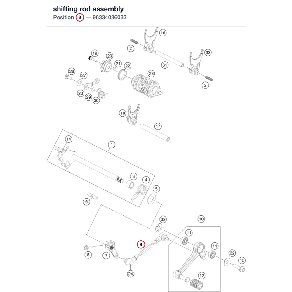 shifting rod assembly