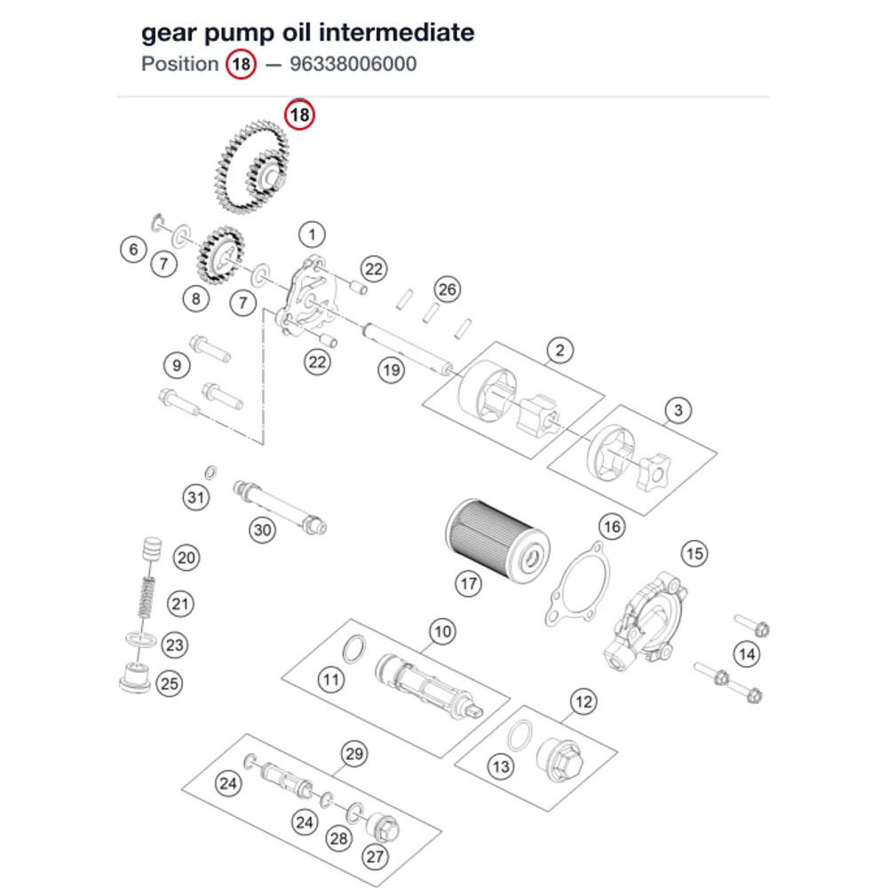 gear pump oil intermediate