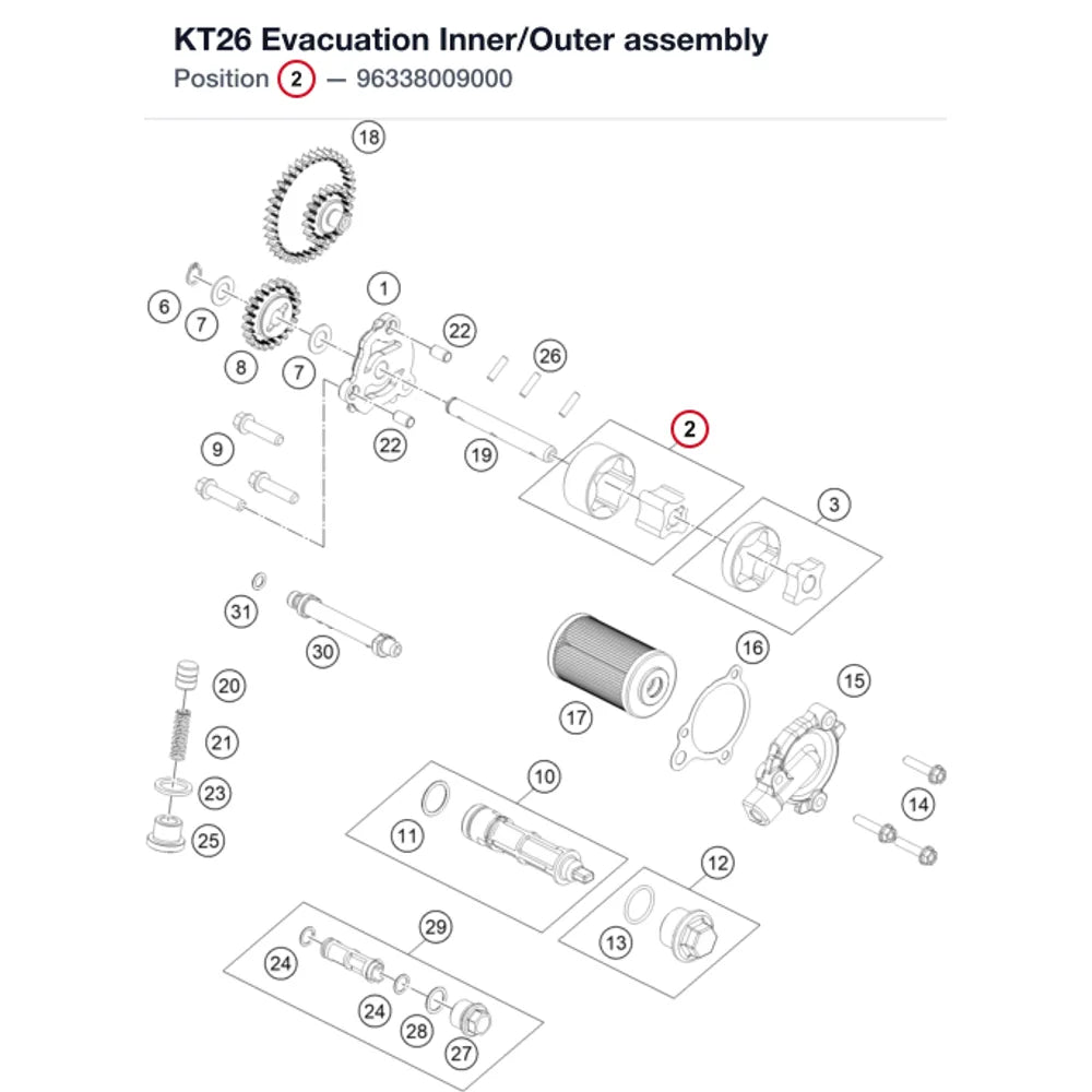 KT26 Evacuation Inner/Outer assembly