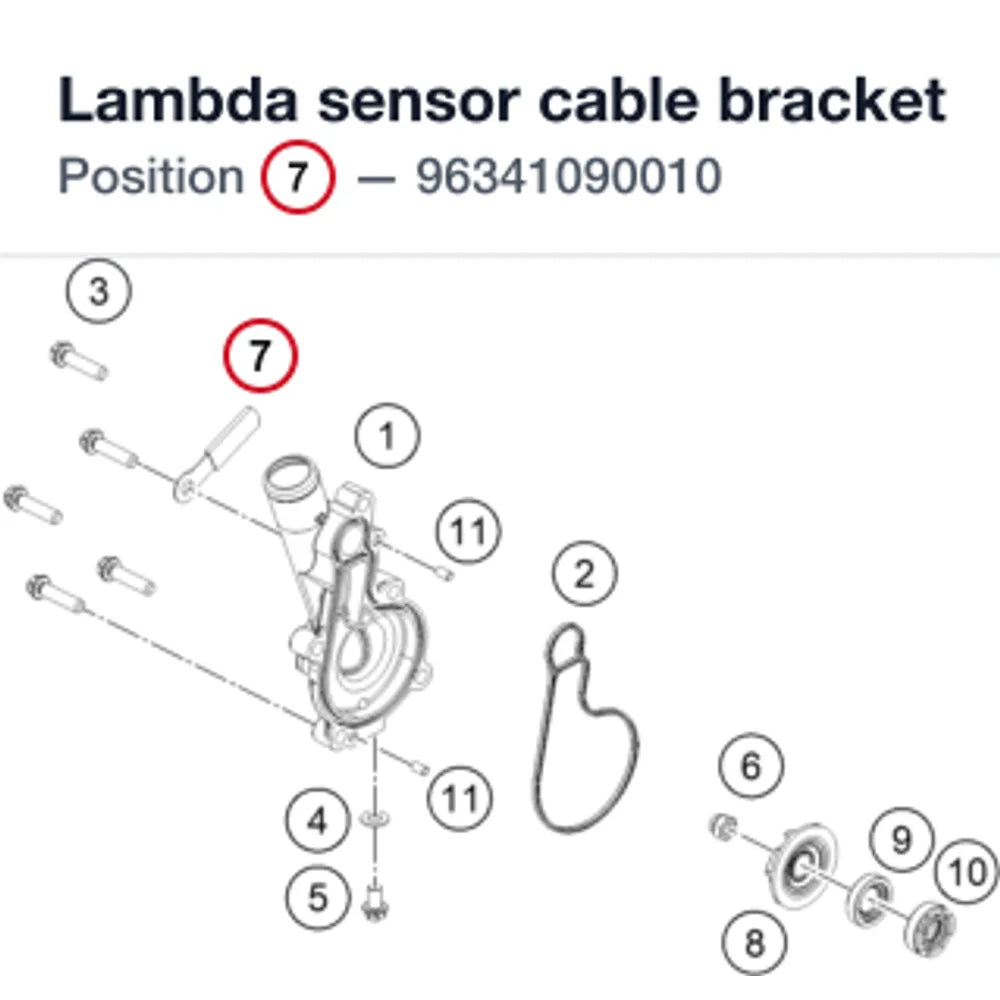 Lambda sensor cable bracket