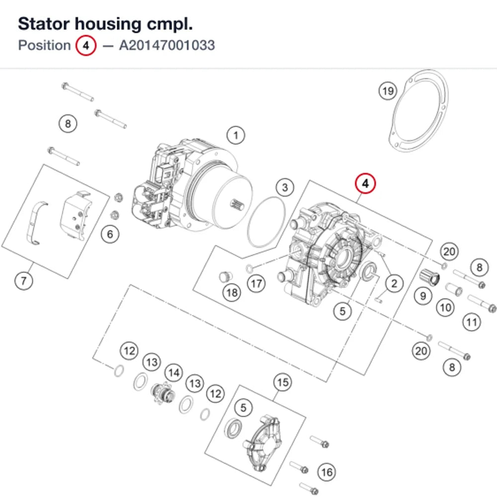 Stator housing cmpl.