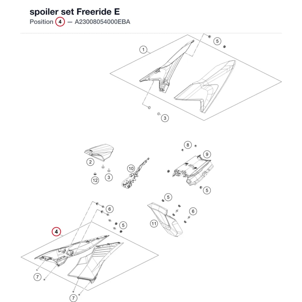 spoiler set Freeride E