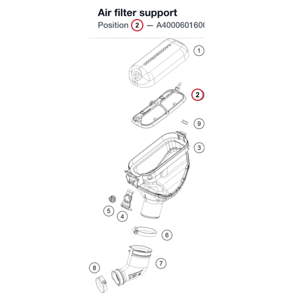 Air filter support