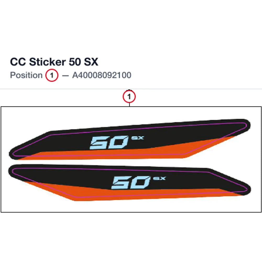 CC Sticker 50 SX