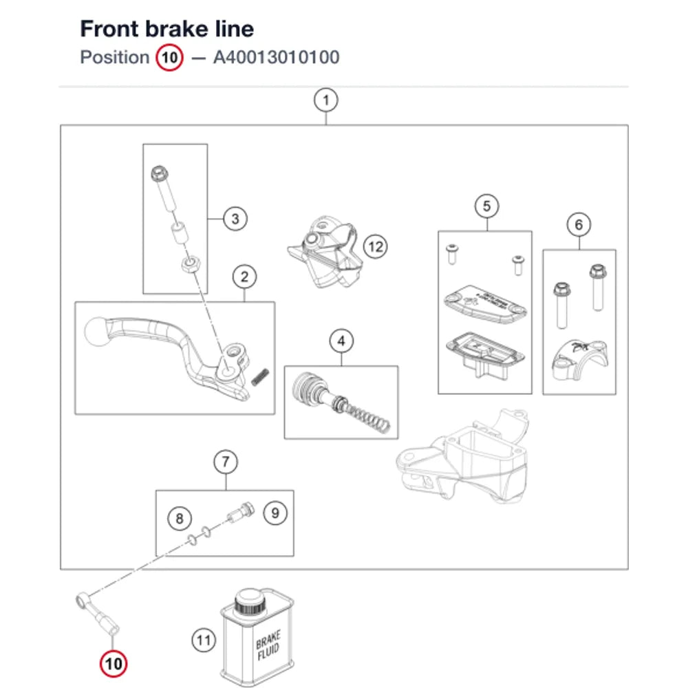 Front brake line