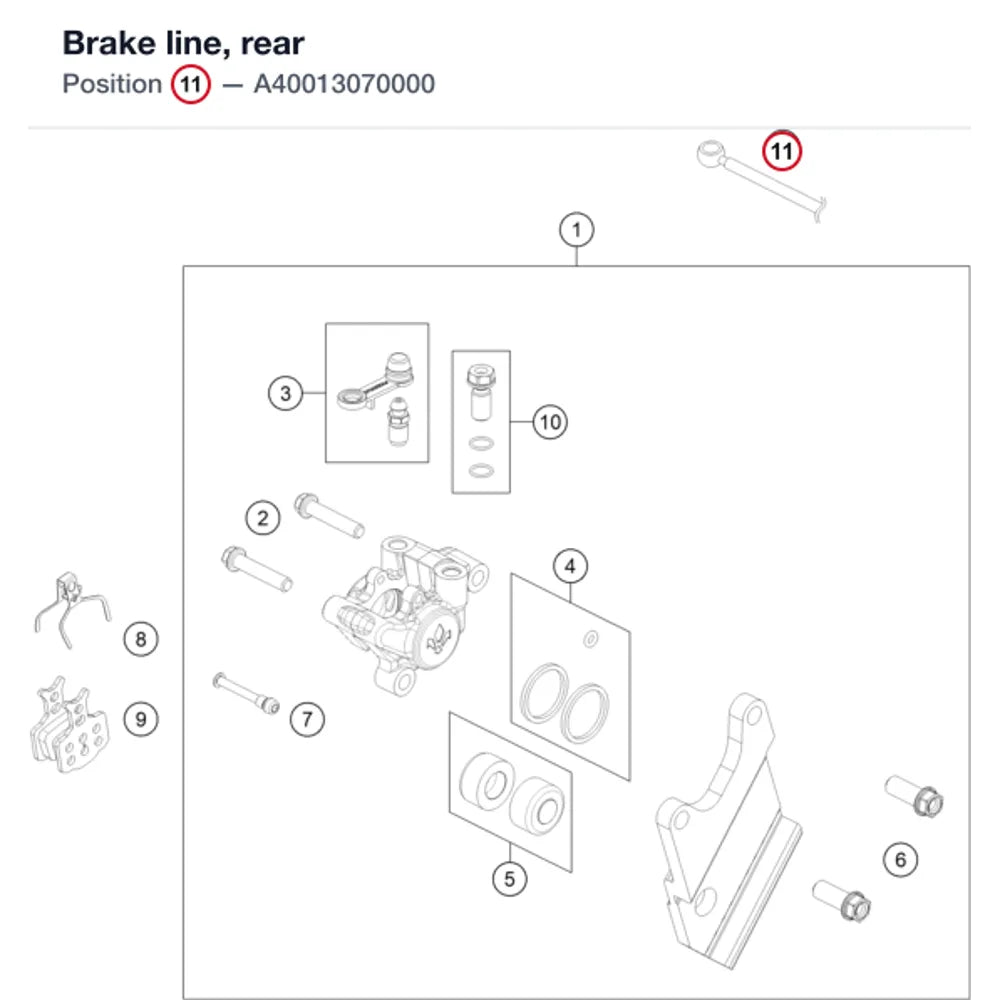 Brake line, rear