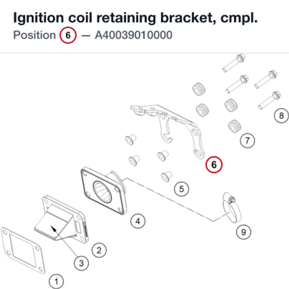 Ignition coil retaining bracket, cmpl.