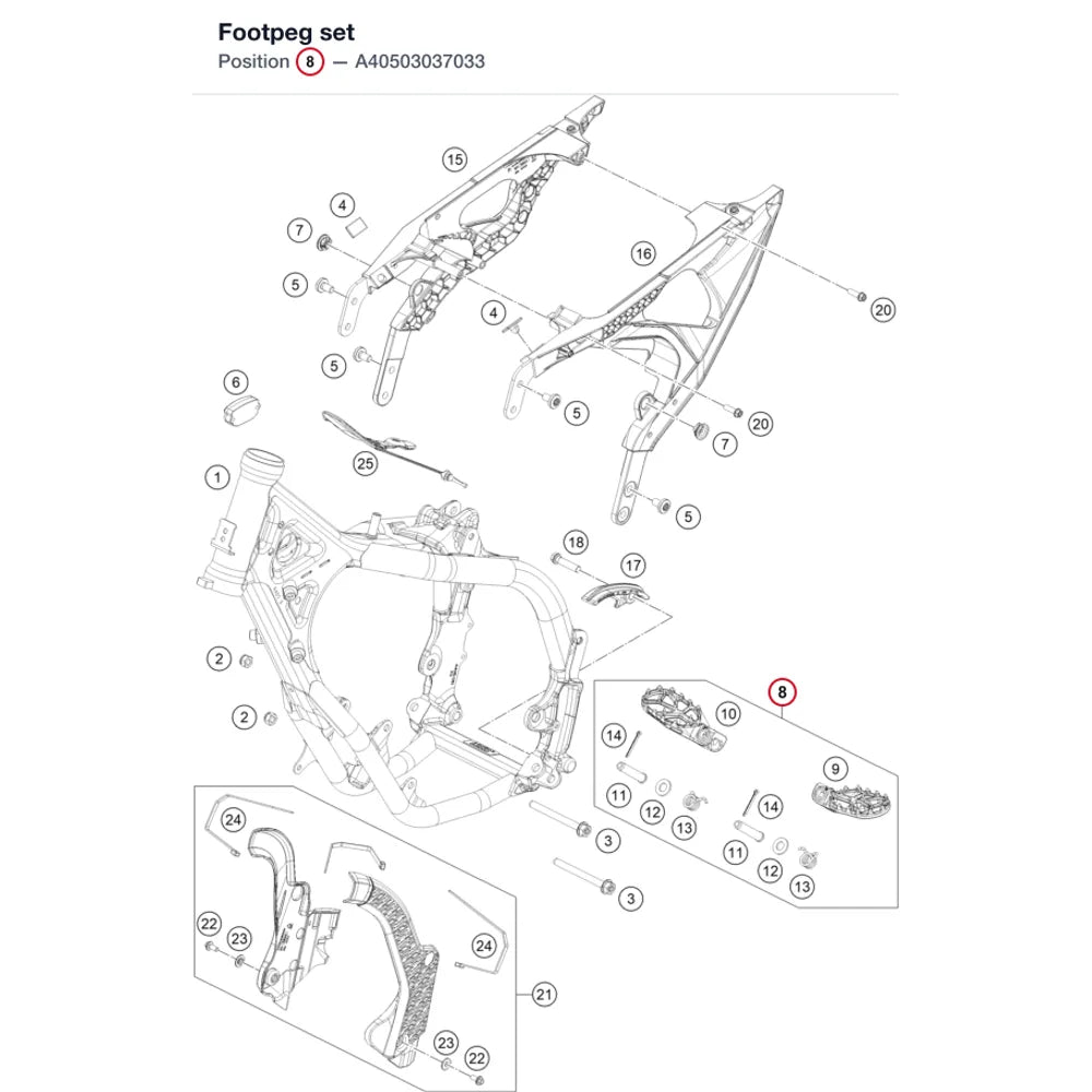 Footpeg set