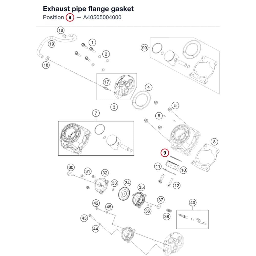 Exhaust pipe flange gasket