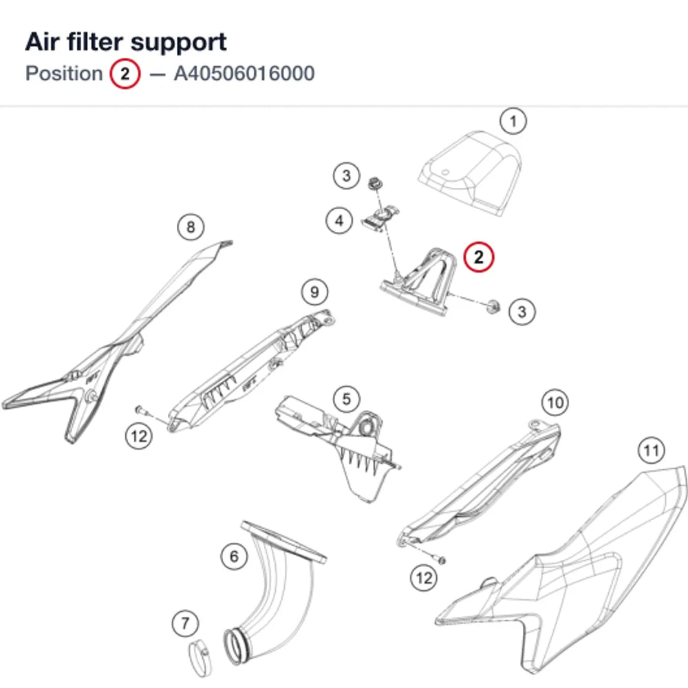 Air filter support