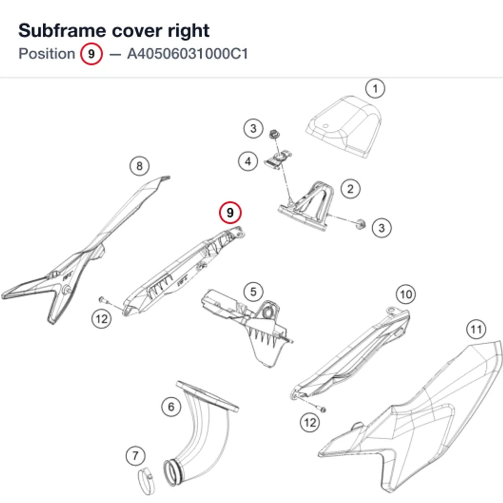 Subframe cover right