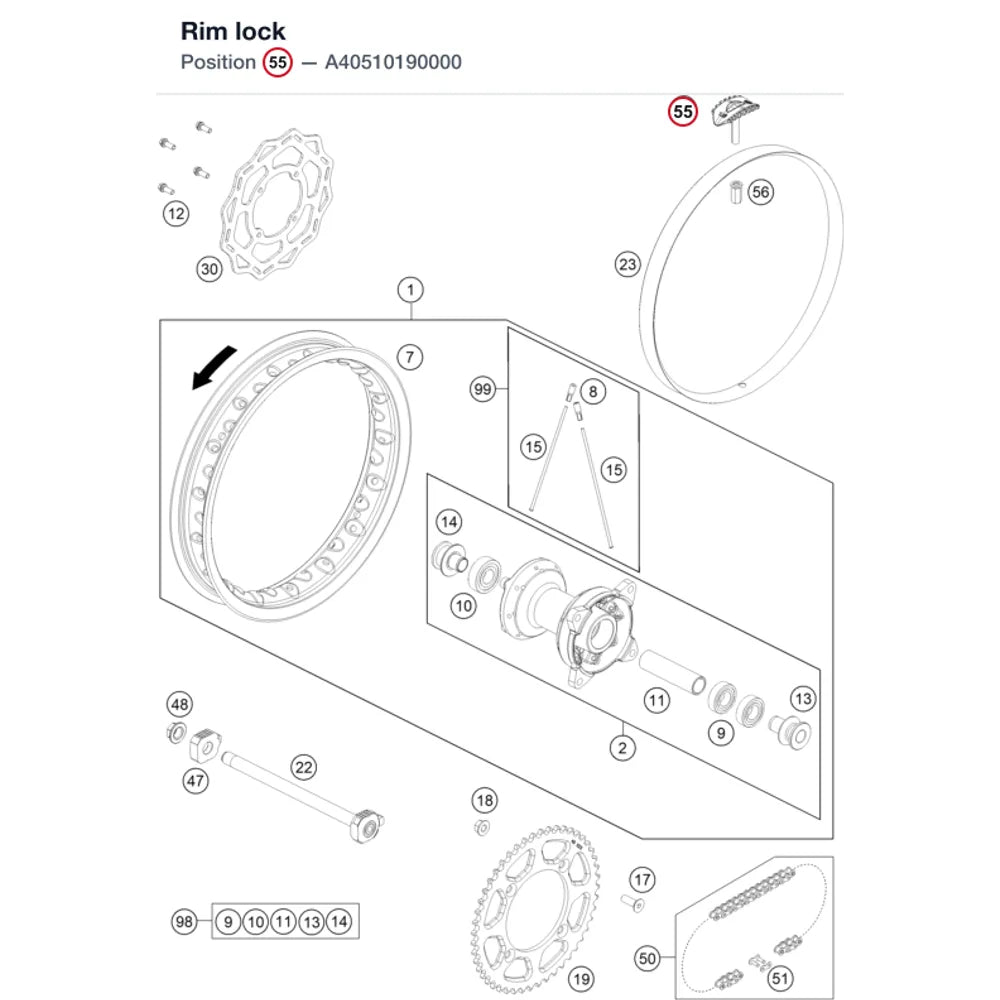 Rim lock