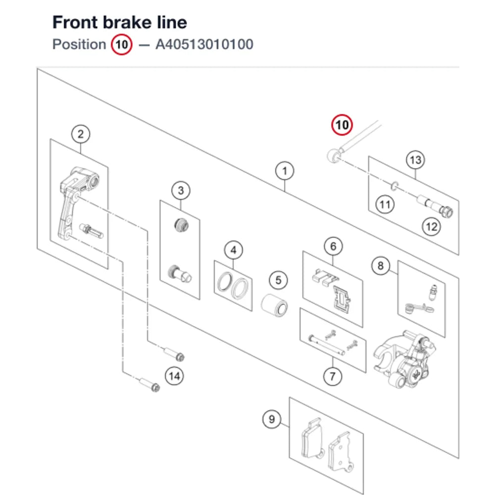 Front brake line
