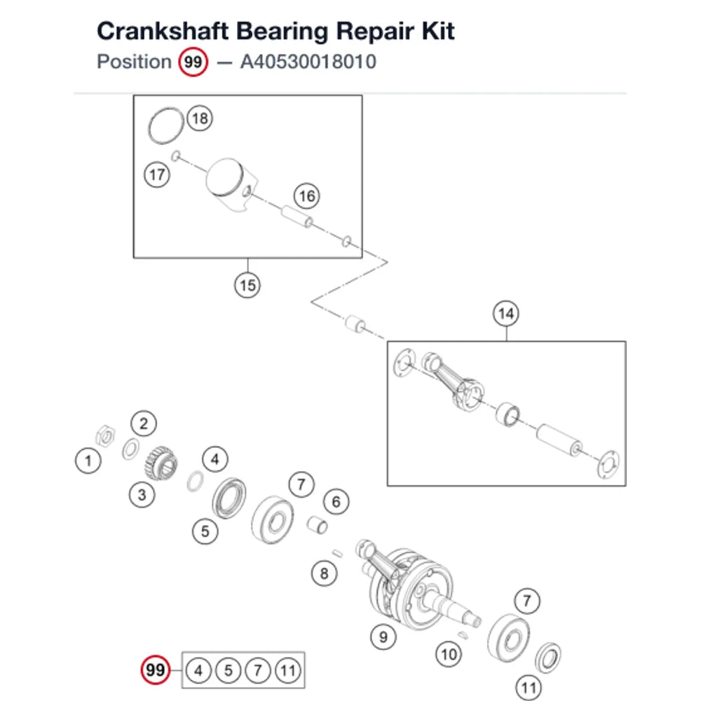 Crankshaft Bearing Repair Kit