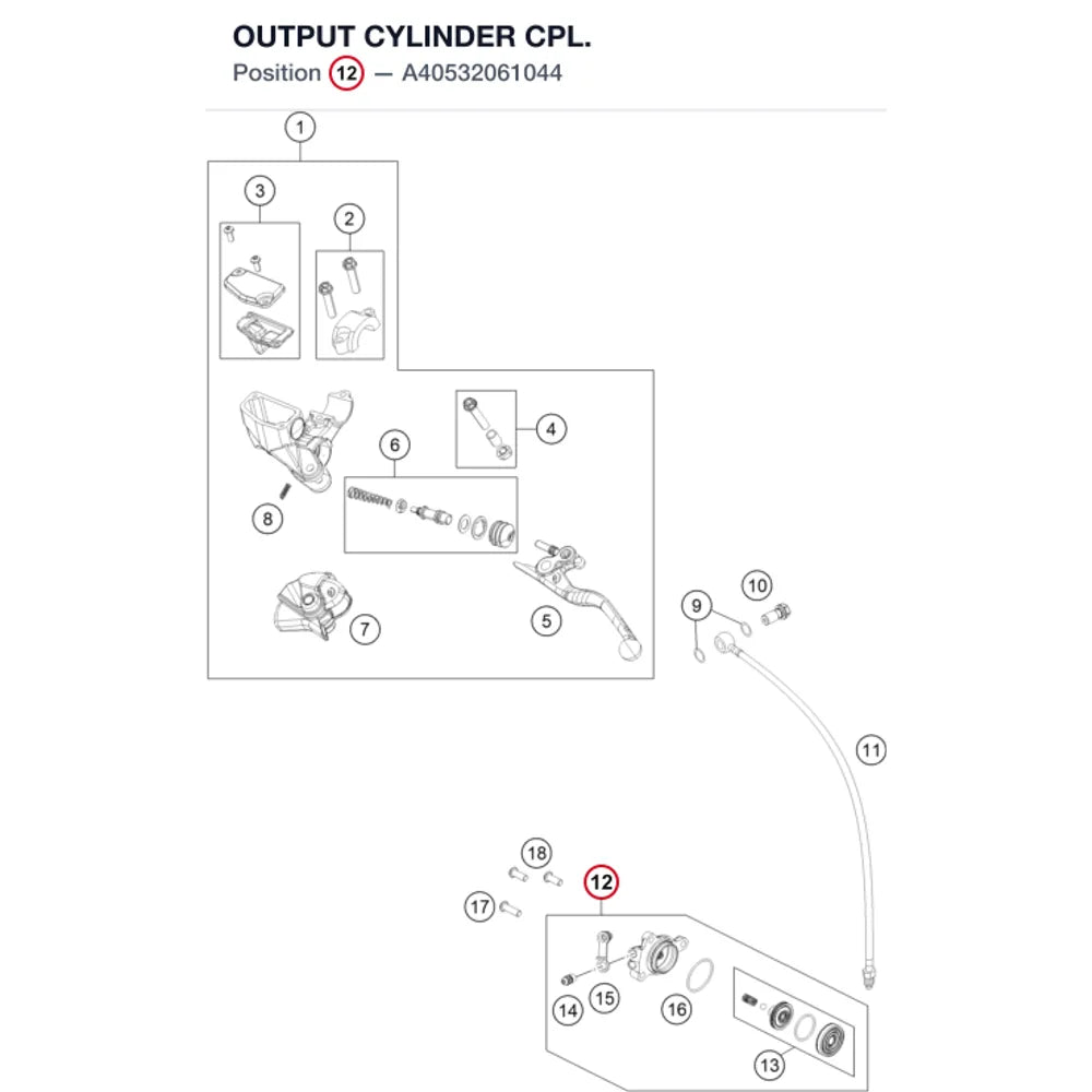 OUTPUT CYLINDER CPL.