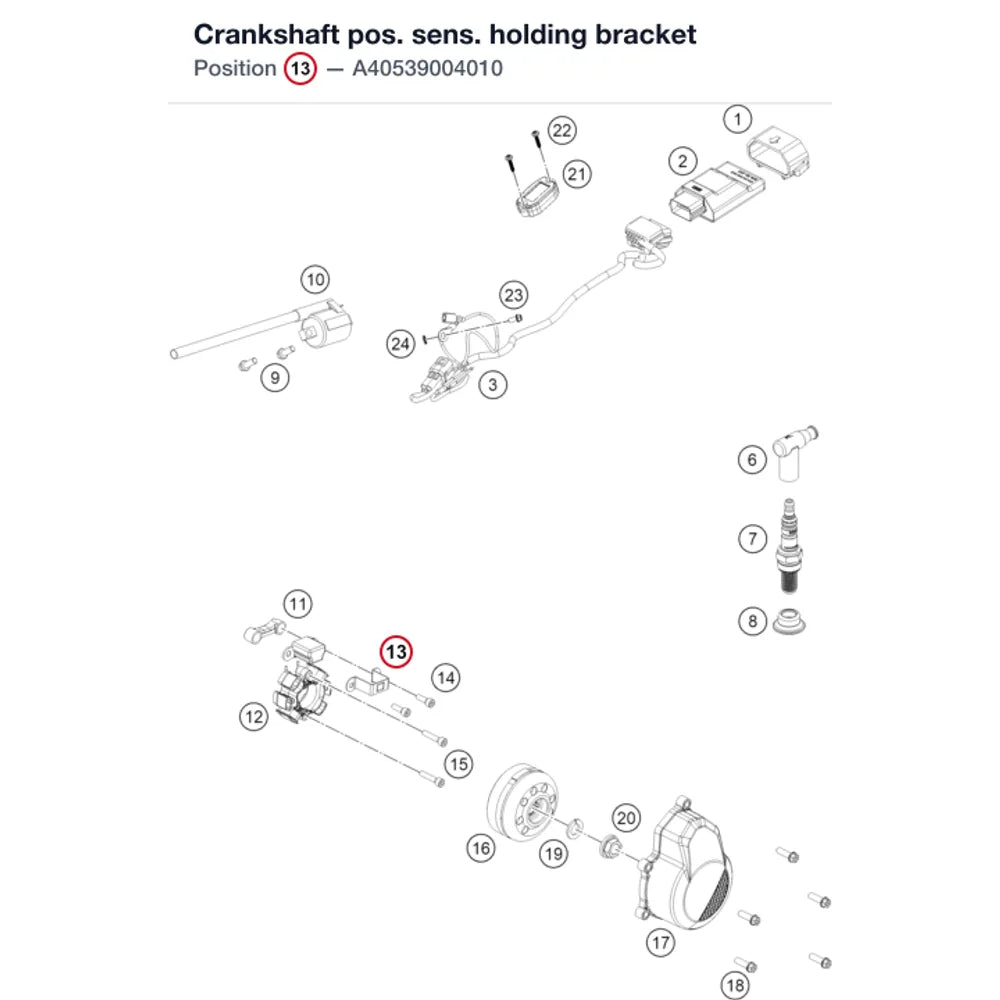 Crankshaft pos. sens. holding bracket