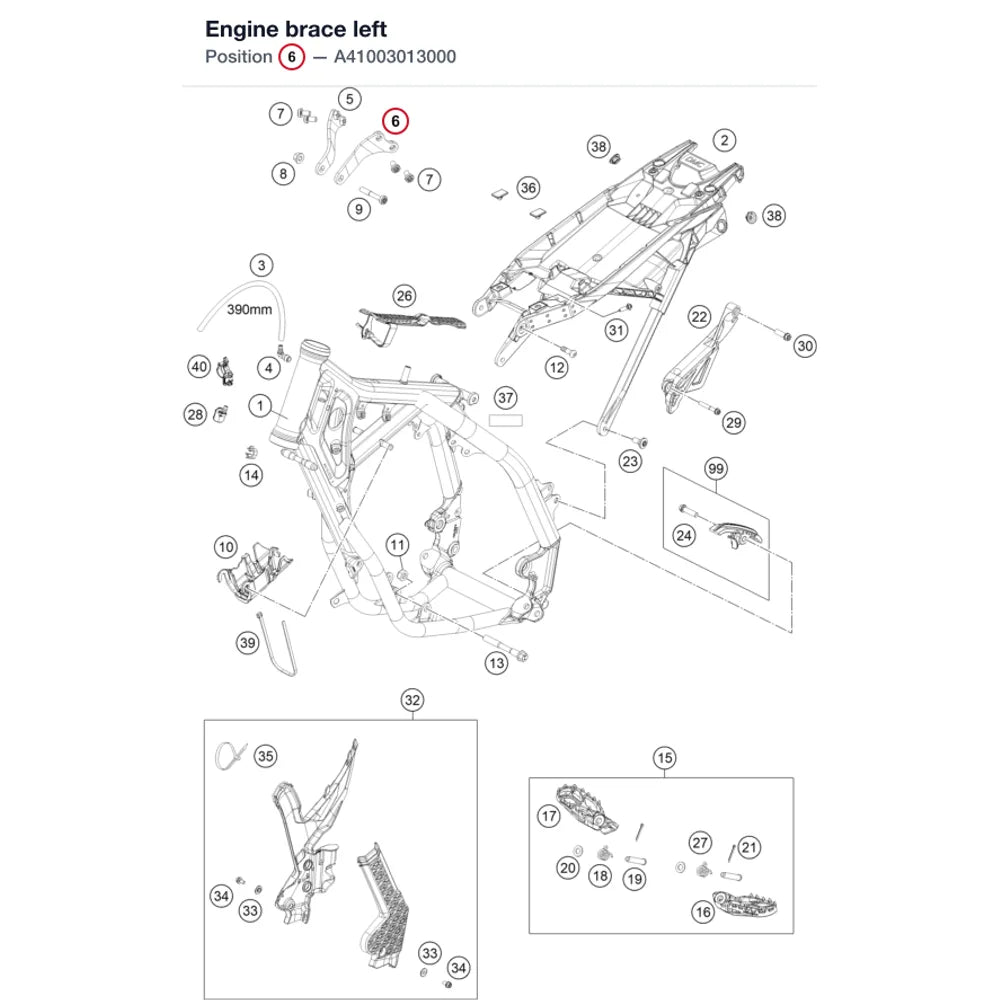 Engine brace left