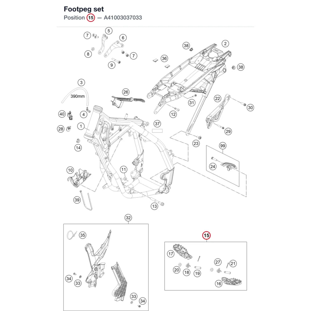 Footpeg set