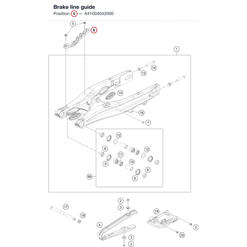 Brake line guide