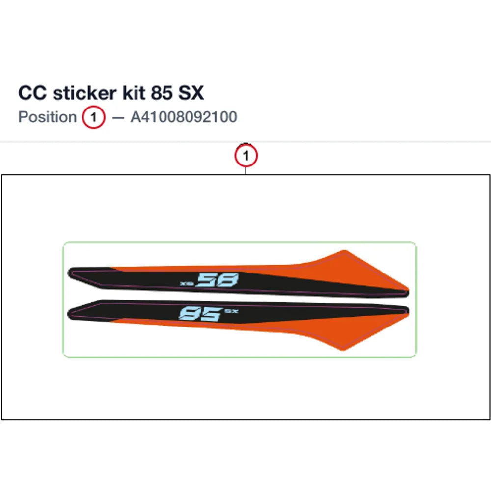 CC sticker kit 85 SX