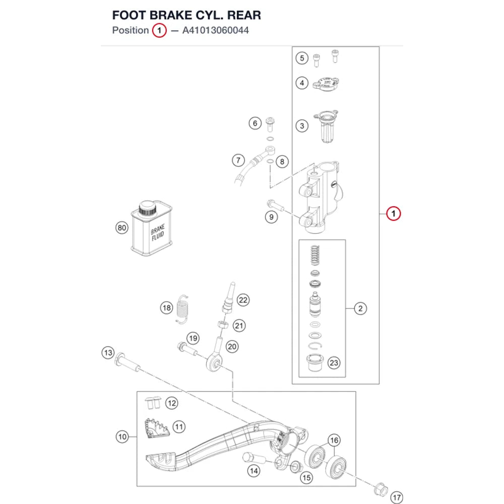 FOOT BRAKE CYL. REAR
