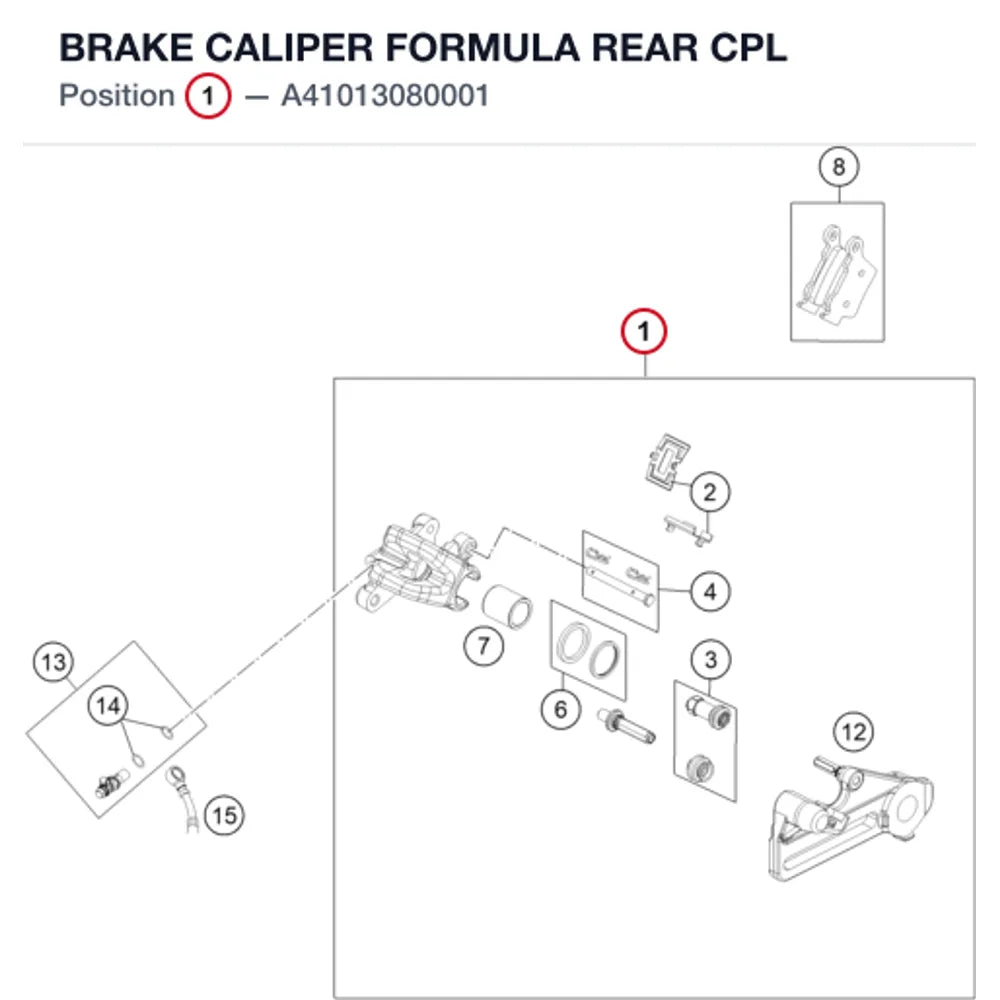 BRAKE CALIPER FORMULA REAR CPL