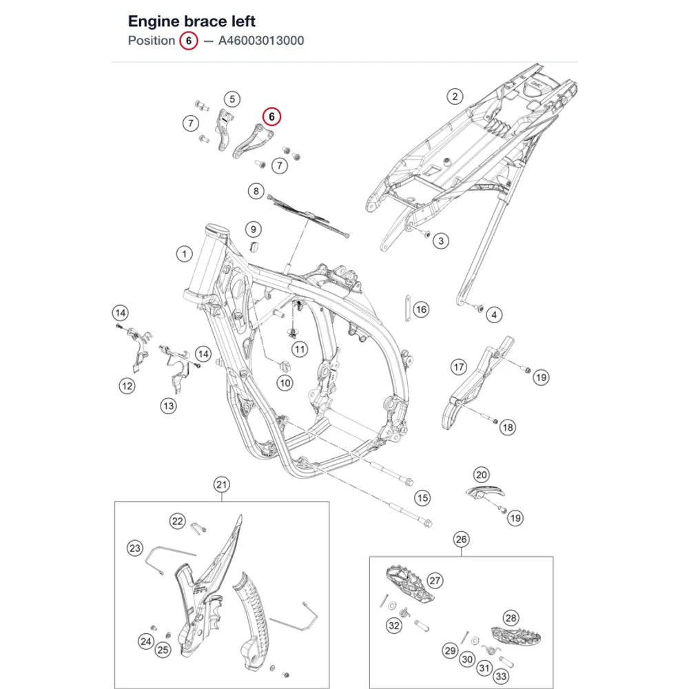 Engine brace left