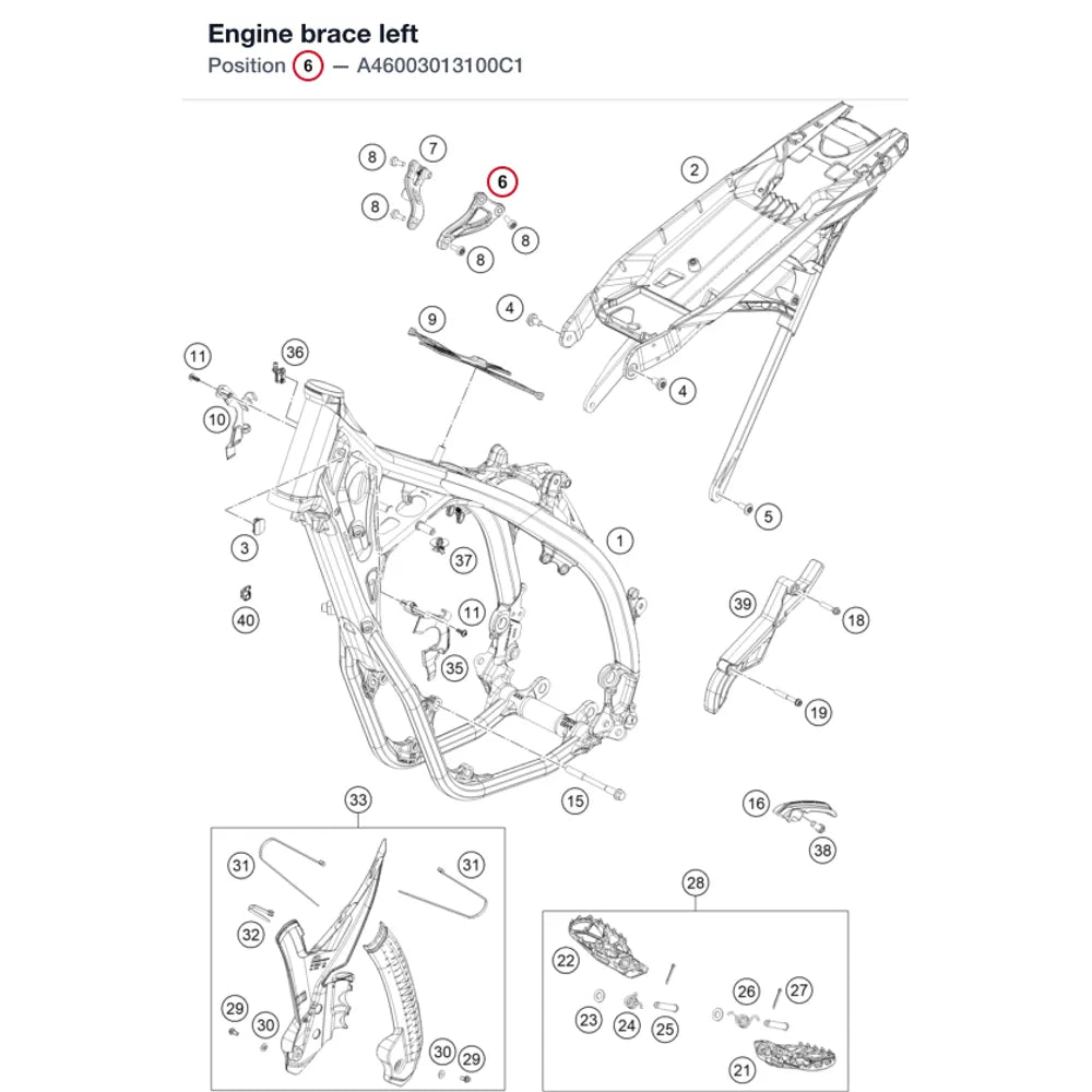 Engine brace left