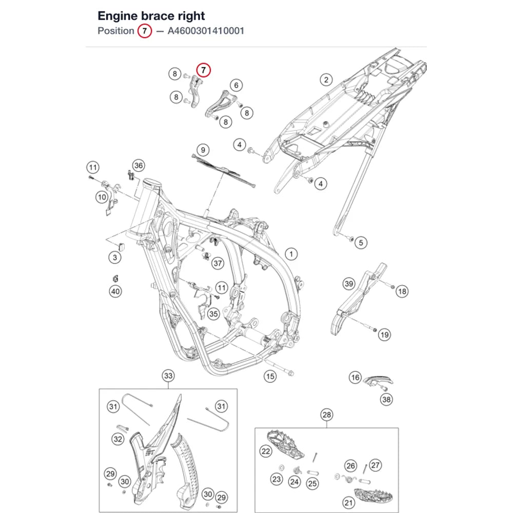 Engine brace right