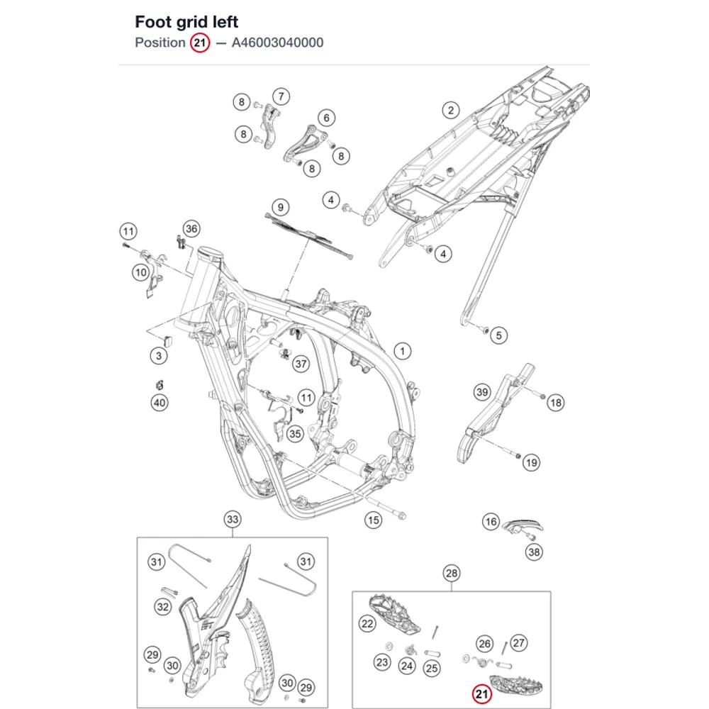 Foot grid left