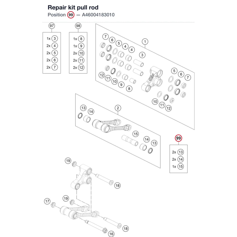 Repair kit pull rod