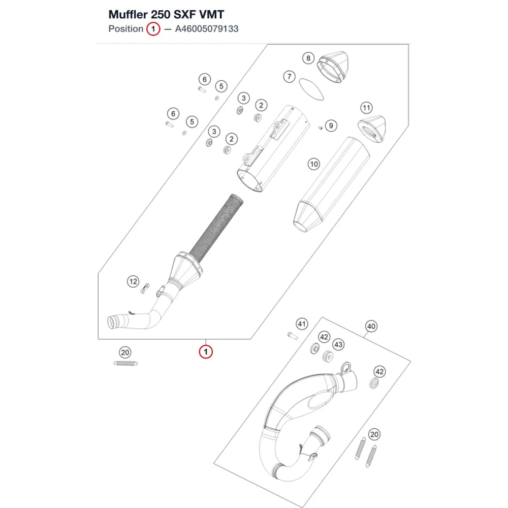 Muffler 250 SXF VMT