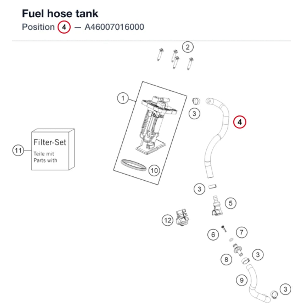 Fuel hose tank