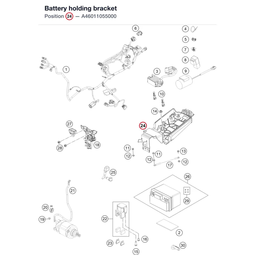 Battery holding bracket