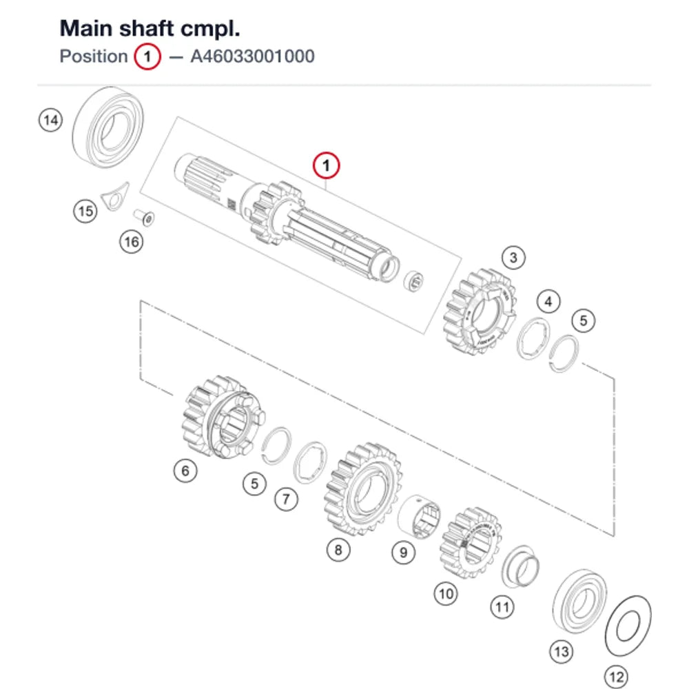 Main shaft cmpl.