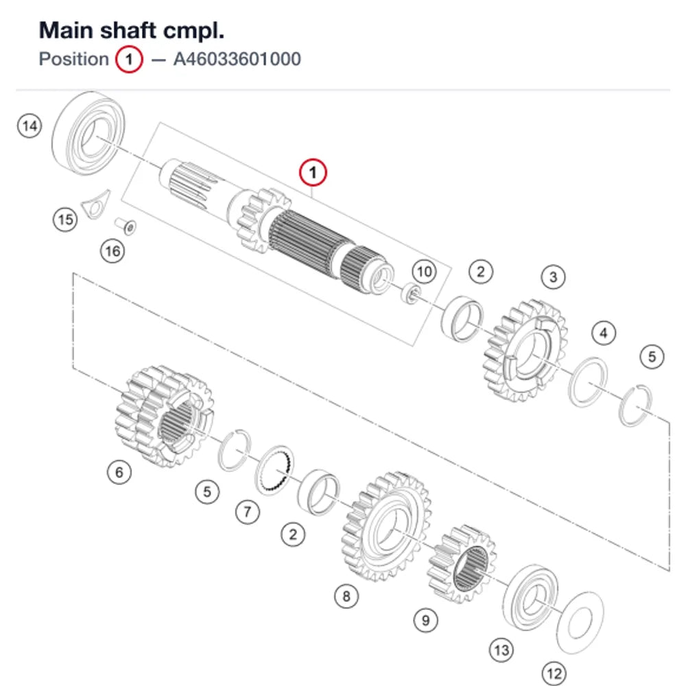 Main shaft cmpl.