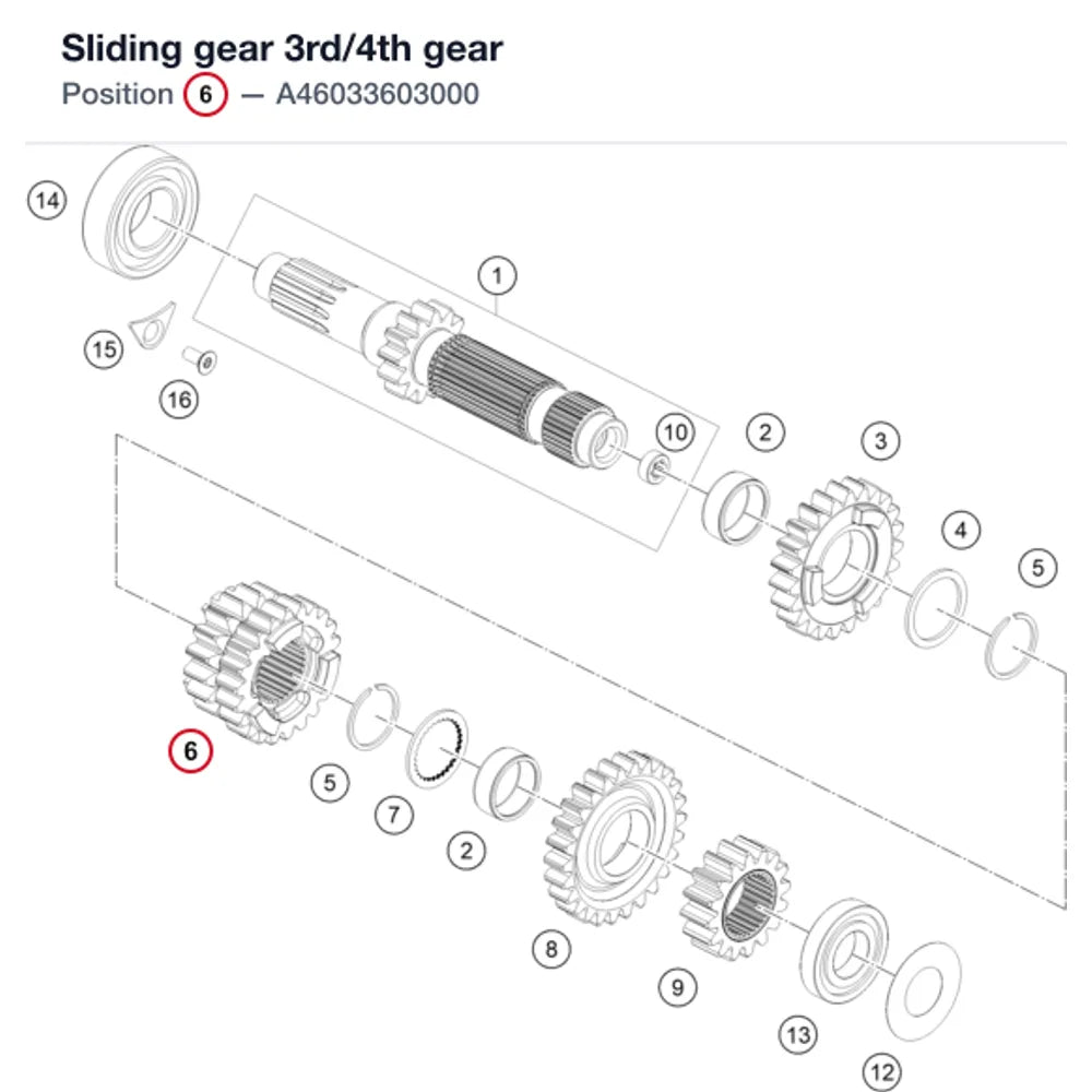 Sliding gear 3rd/4th gear