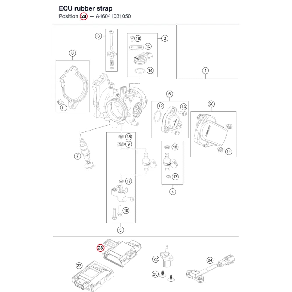 ECU rubber strap