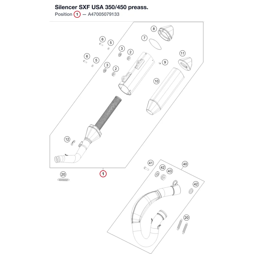 Silencer SXF USA 350/450 preass.