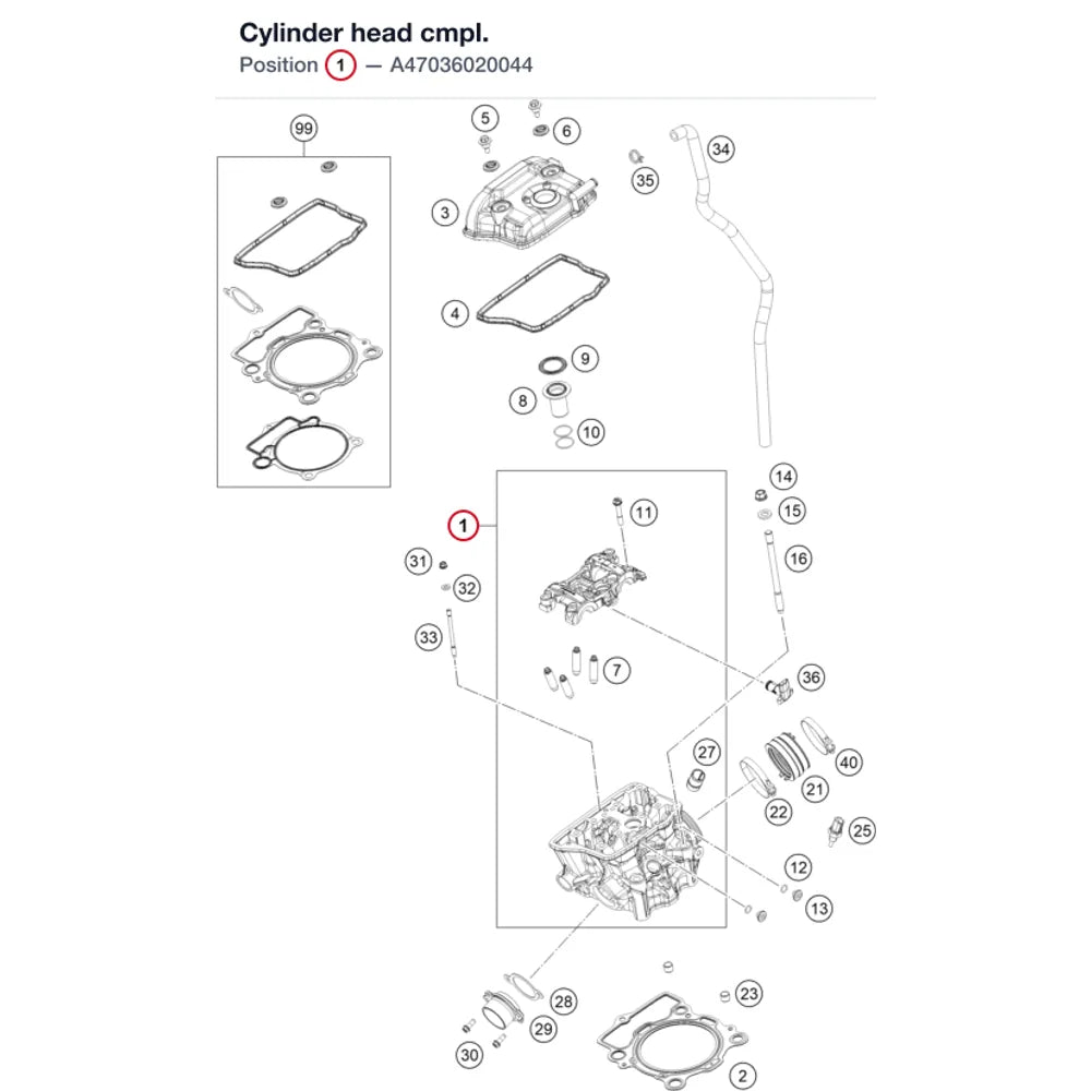 Cylinder head cmpl.
