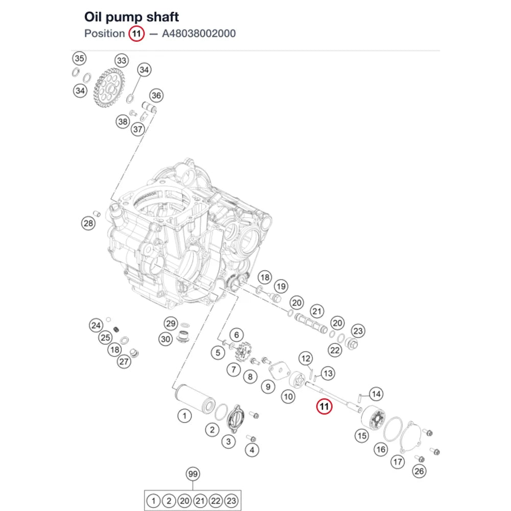 Oil pump shaft