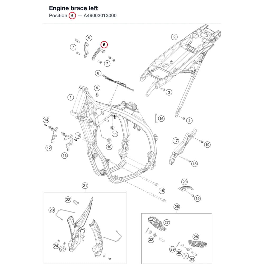 Engine brace left