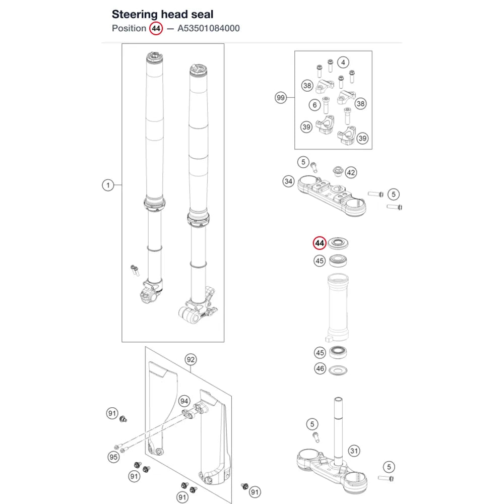 Steering head seal