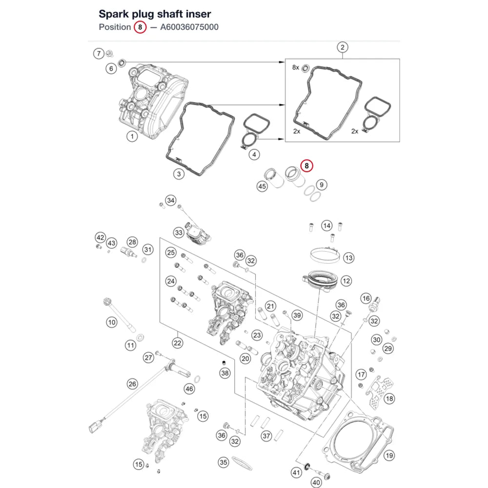 Spark plug shaft inser