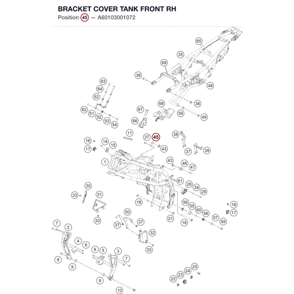 BRACKET COVER TANK FRONT RH