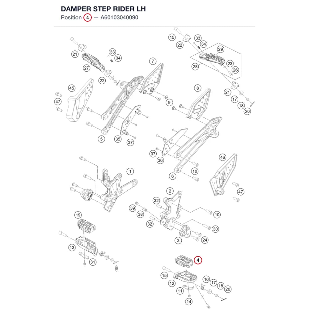 DAMPER STEP RIDER LH
