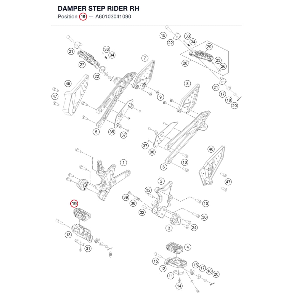 DAMPER STEP RIDER RH