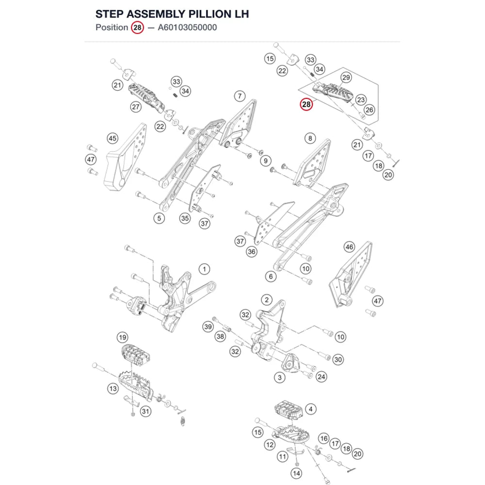 STEP ASSEMBLY PILLION LH