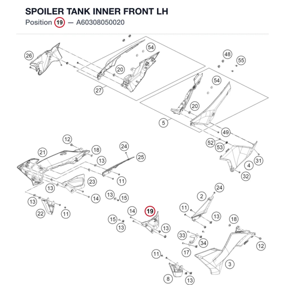 SPOILER TANK INNER FRONT LH